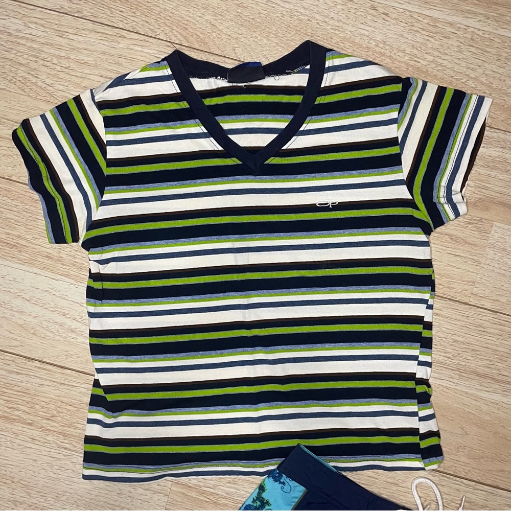 Vintage 90’s Ocean Pacific striped v-neck top